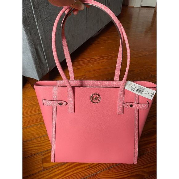 MICHAEL KORS 🐾 NWT CARMEN LARGE NORTH SOUTH SHOULDER TOTE, MSRP $498 - Picture 10 of 11